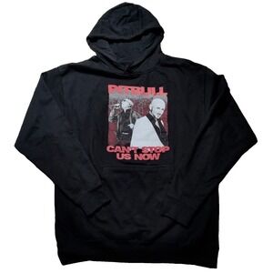 PITTBULL 2022 CAN'T STOP US NOW Tour Men Large Black Pullover Hoodie